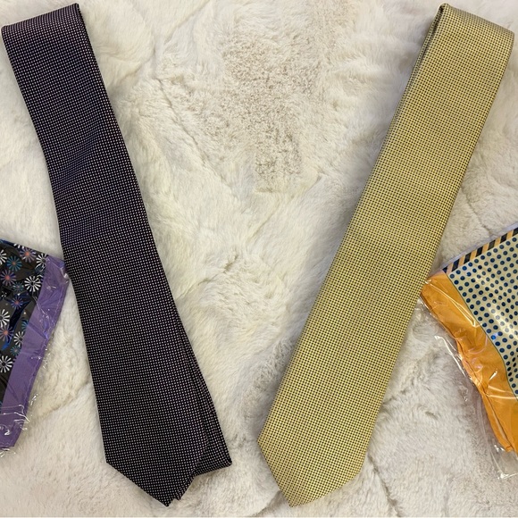 Alizeal Matching Ties & Handkerchiefs NEW - Picture 1 of 6